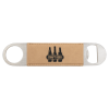 1 1/2" x 7" (Light Brown) Laserable Leatherette Bottle Opener