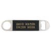 1 1/2" x 7" (Black/Gold) Laserable Leatherette Bottle Opener
