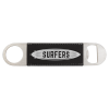 1 1/2" x 7" (Black/Silver) Laserable Leatherette Bottle Opener