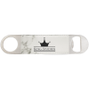 1 1/2" x 7" White (Marble) Laserable Leatherette Bottle Opener